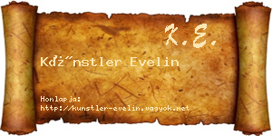 Künstler Evelin névjegykártya